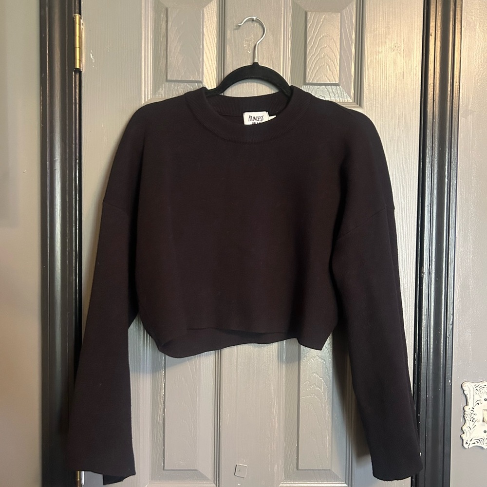 Princess Polly black Cropped Sweater